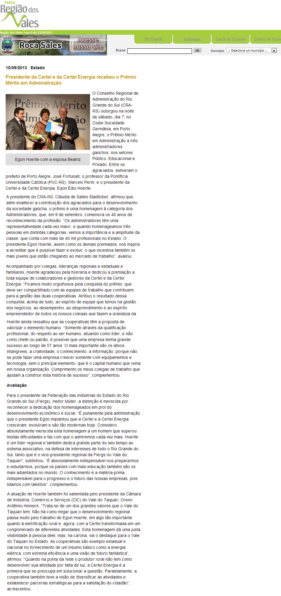 Prêmio Mérito em Administração